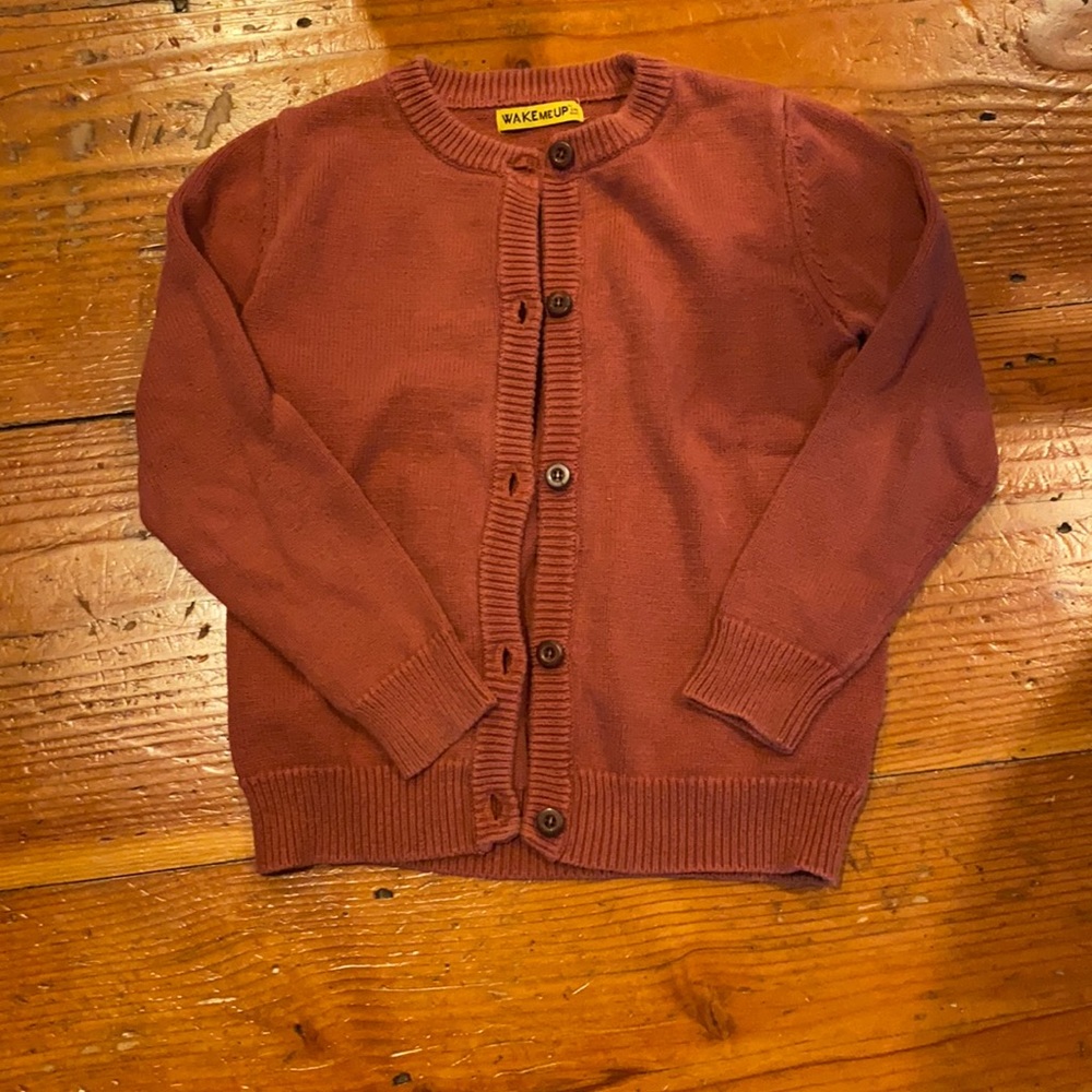 Warm knit cardigan.